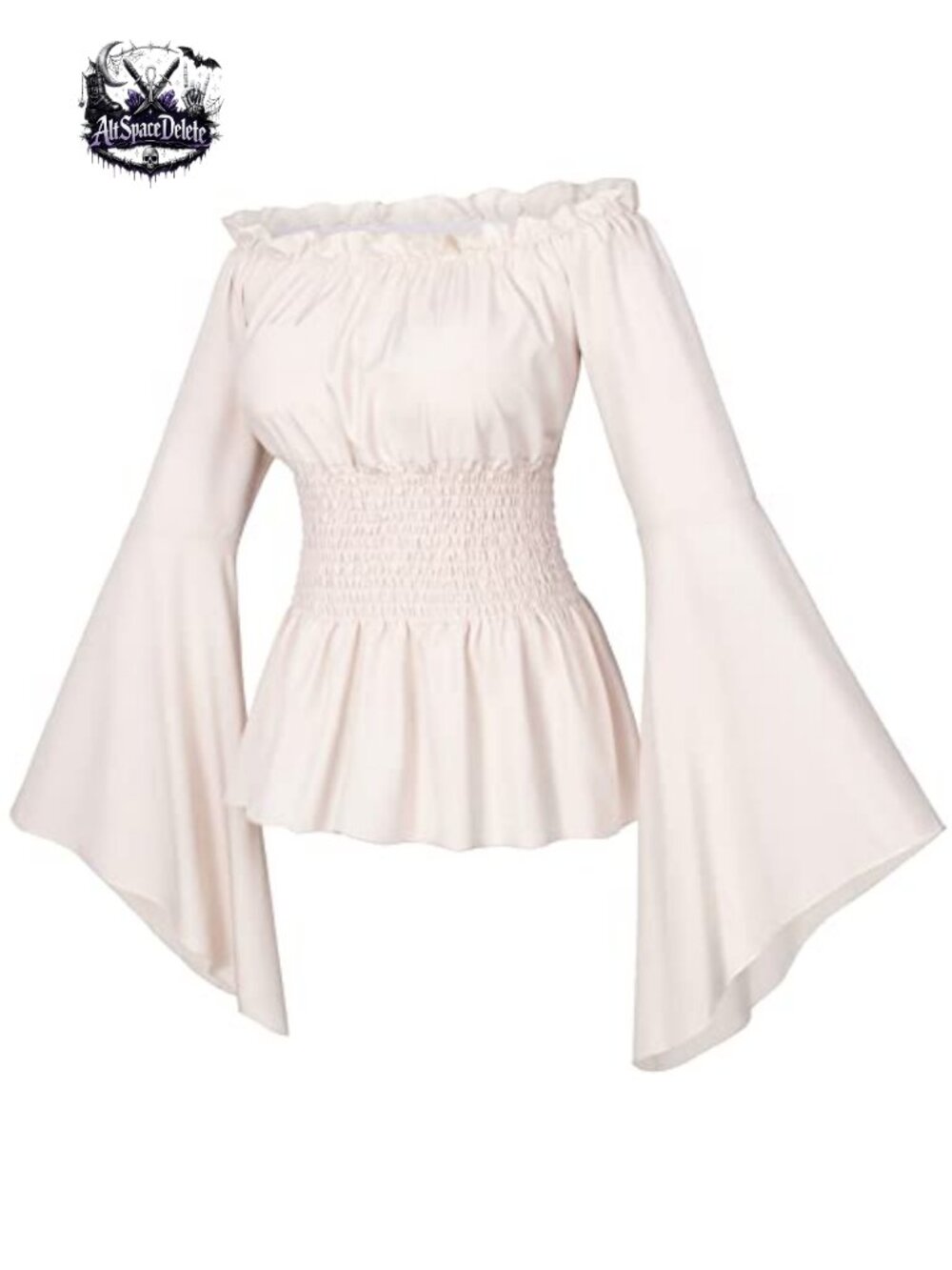 Womens Renaissance Victorian Peasant Ruffle Blouse Costume